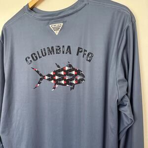 Columbia PFG Shirt Mens XS Gray Long Sleeve‎ Performance Fishing Outdoor Gear